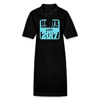 Frères et sœurs 2017 - Robe polo bio PAIGER Stanley/Stella Femme - noir - Devant
