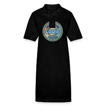 Idée cadeau Louie - Robe polo bio PAIGER Stanley/Stella Femme - noir - Devant