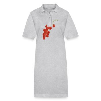 Groseilles rouges - Robe polo bio PAIGER Stanley/Stella Femme - noir - Devant