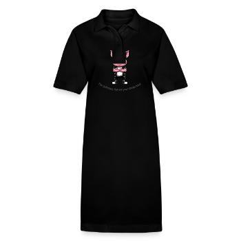 Grunge Pig – Je suis délicieux, mais pas ta foutue nourriture - Robe polo bio PAIGER Stanley/Stella Femme - noir - Devant