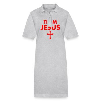 Team jesus - Stanley/Stella PAIGER Organic Women’s Polo Dress - black - Front