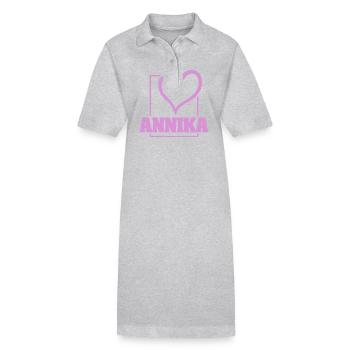 Annika als Bachelorette - Stanley/Stella Frauen Bio-Polokleid PAIGER - Schwarz - Vorne
