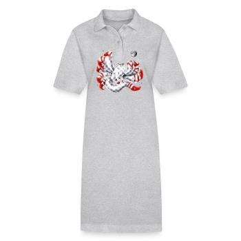 Japanischer Kitsune-Fuchs - Stanley/Stella Frauen Bio-Polokleid PAIGER - Schwarz - Vorne
