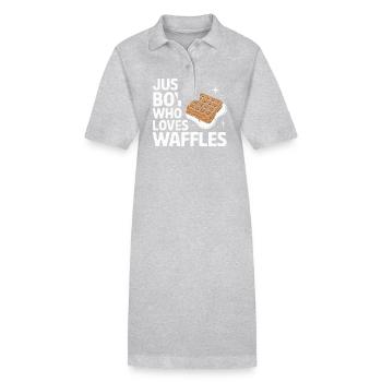 Waffeln Frühstück Süßigkeiten - Stanley/Stella Frauen Bio-Polokleid PAIGER - Schwarz - Vorne