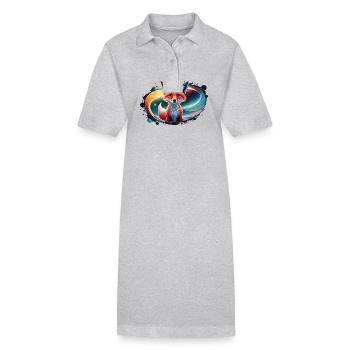 Fuchs - Illustration - Stanley/Stella Frauen Bio-Polokleid PAIGER - Schwarz - Vorne