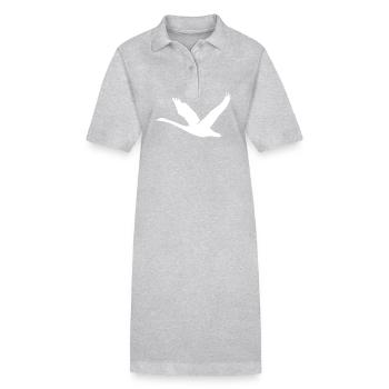 Cygne volant avec des ailes - Robe polo bio PAIGER Stanley/Stella Femme - noir - Devant