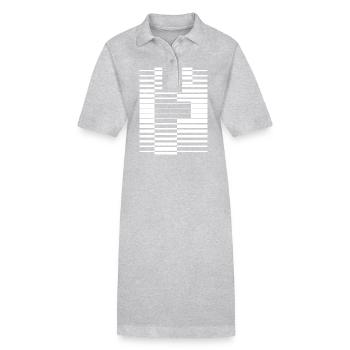 LETTER F - Stanley/Stella PAIGER Organic Women’s Polo Dress - black - Front