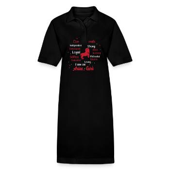Sternzeichen Widder - Stanley/Stella Frauen Bio-Polokleid PAIGER - Schwarz - Vorne