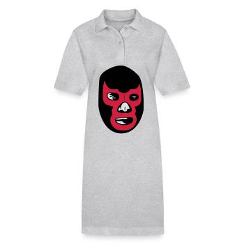 mexican wrestling mask lucha libre - Robe polo bio PAIGER Stanley/Stella Femme - noir - Devant