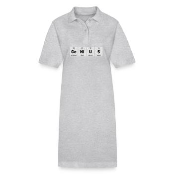 Genius Nerd Geek - Stanley/Stella PAIGER Organic Women’s Polo Dress - black - Front