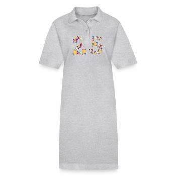 Fleurs 25 - Robe polo bio PAIGER Stanley/Stella Femme - noir - Devant