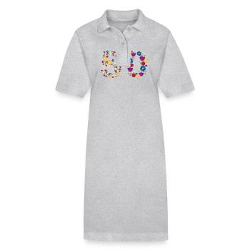 Fleurs 50 - Robe polo bio PAIGER Stanley/Stella Femme - noir - Devant