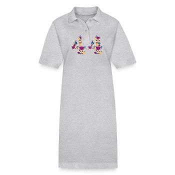Fleurs 44 - Robe polo bio PAIGER Stanley/Stella Femme - noir - Devant