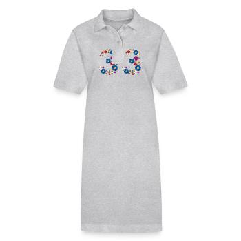 Fleurs 33 - Robe polo bio PAIGER Stanley/Stella Femme - noir - Devant