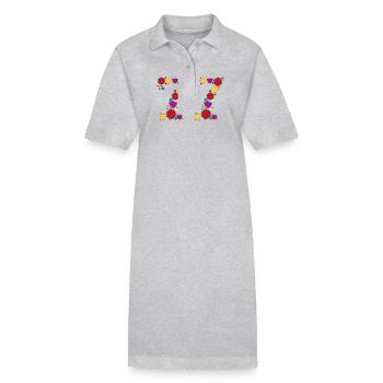 Fleurs 77 - Robe polo bio PAIGER Stanley/Stella Femme - noir - Devant