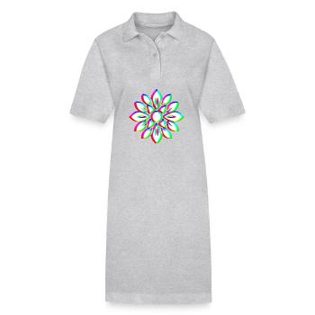 EDM Trikolor - Floral Mandala - Glitch Rave style - Stanley/Stella Frauen Bio-Polokleid PAIGER - Schwarz - Vorne