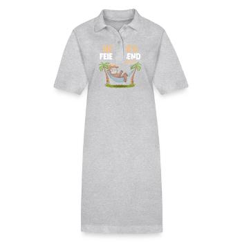 Holger paresseux - Robe polo bio PAIGER Stanley/Stella Femme - noir - Devant