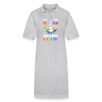 Tierärztin Erste Klasse Einschulung Schulkind - Stanley/Stella Frauen Bio-Polokleid PAIGER - Schwarz - Vorne