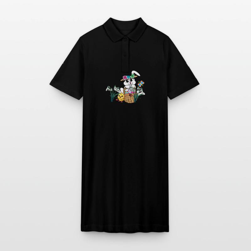 Easter Easter Bunny Easter Eggs Kids Easter Eggs Stanley/Stella PAIGER Organic Women’s Polo Dress