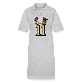 11 Number Crown - Stanley/Stella PAIGER Organic Women’s Polo Dress - black - Front