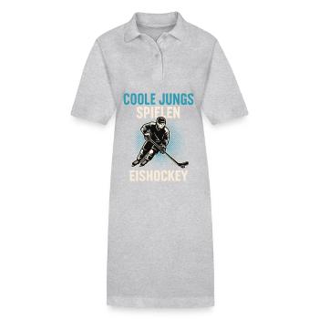 Coole Jungs spielen Eishockey - Stanley/Stella Frauen Bio-Polokleid PAIGER - Schwarz - Vorne