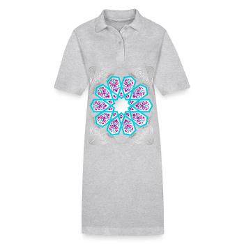 Ornement persan avec décor argenté dans un style 3D - Robe polo bio PAIGER Stanley/Stella Femme - noir - Devant