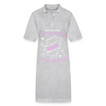 Jesus-Spruch, Jesus Christus, christlicher Glaube - Stanley/Stella Frauen Bio-Polokleid PAIGER - Schwarz - Vorne