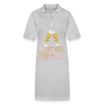 Hochzeits-Jubiläum Hochzeitstag Anniversary Spruch - Stanley/Stella Frauen Bio-Polokleid PAIGER - Schwarz - Vorne