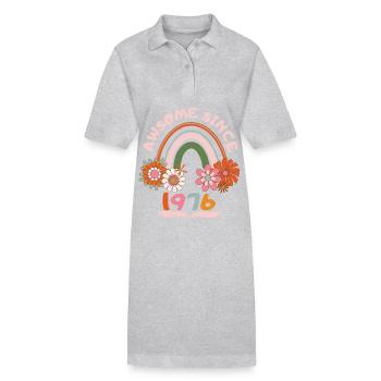 Retro-Stil Geburtstag, geboren 1976 vintage Spruch - Stanley/Stella Frauen Bio-Polokleid PAIGER - Schwarz - Vorne