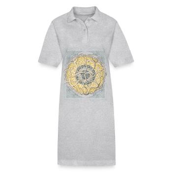 Étoile de mer botanique vintage, étoile de mer mandala - Robe polo bio PAIGER Stanley/Stella Femme - noir - Devant