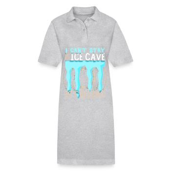 Spéléologue, Ice Cave Ice Cave Research Saying - Robe polo bio PAIGER Stanley/Stella Femme - noir - Devant