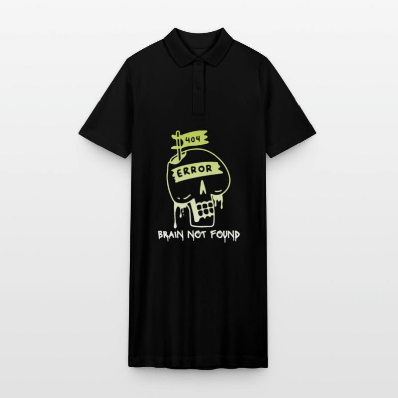 404-html error, Computer Nerd, No-Brain Spruch Stanley/Stella Frauen Bio-Polokleid PAIGER