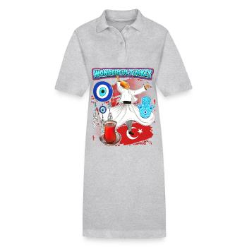 Türkei, Derwische, Türkischer Tee, Türkisches Auge - Stanley/Stella Frauen Bio-Polokleid PAIGER - Schwarz - Vorne