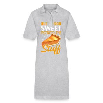 Tarte aux patates douces boulanger cadeau - Robe polo bio PAIGER Stanley/Stella Femme - noir - Devant