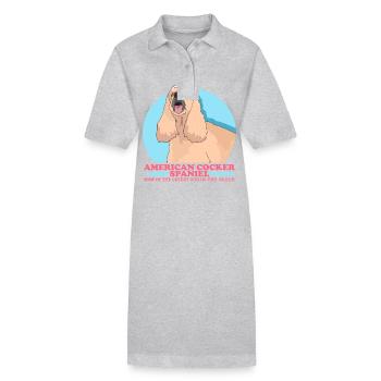 American Cocker Spaniel maman chiens cadeau - Robe polo bio PAIGER Stanley/Stella Femme - noir - Devant