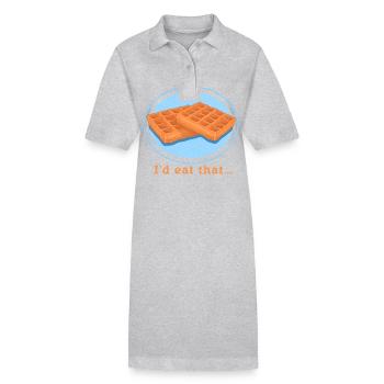Waffle Waffle Lover Waffles Gift - Stanley/Stella PAIGER Organic Women’s Polo Dress - black - Front