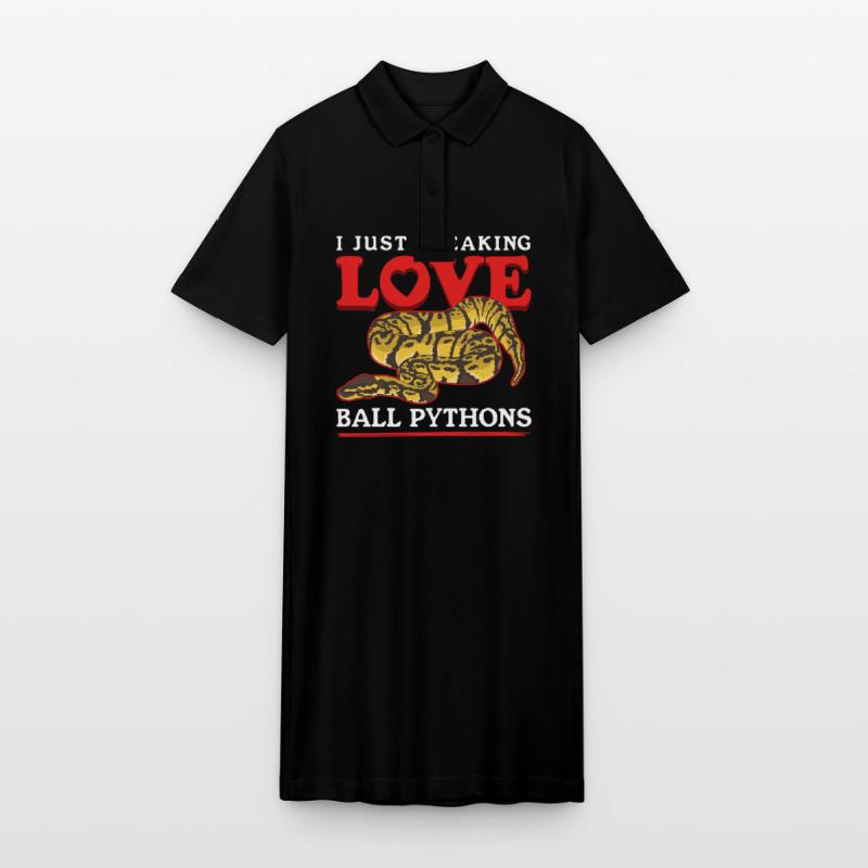 Königspython Schlangen Python Geschenke Stanley/Stella Frauen Bio-Polokleid PAIGER