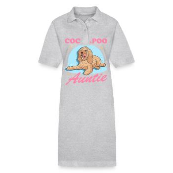 Cockapoo Tante Hundeliebhaber Geschenk - Stanley/Stella Frauen Bio-Polokleid PAIGER - Schwarz - Vorne