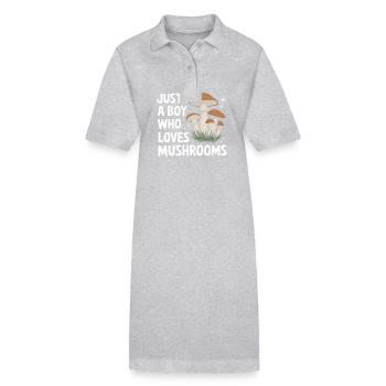 Pilz Pilze Funghi Champignon - Stanley/Stella Frauen Bio-Polokleid PAIGER - Schwarz - Vorne