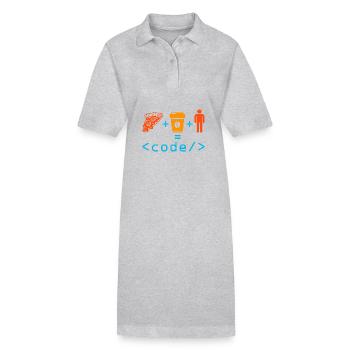 Programmer Coder Computer Nerd Geek Coding Funny - Stanley/Stella PAIGER Organic Women’s Polo Dress - black - Front