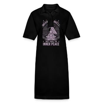 Segeln Yoga The Breeze Inner Peace - Stanley/Stella Frauen Bio-Polokleid PAIGER - Schwarz - Vorne
