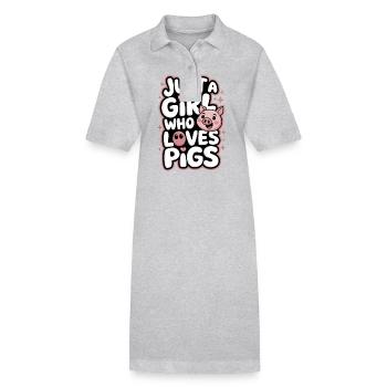 Pig Animal - Stanley/Stella PAIGER Organic Women’s Polo Dress - black - Front