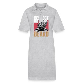 Respect the Beard! Bearded Dragon Reptile Terraristics - Stanley/Stella PAIGER Organic Women’s Polo Dress - black - Front