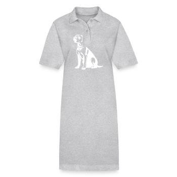 Silhouette de chien beagle - Robe polo bio PAIGER Stanley/Stella Femme - noir - Devant