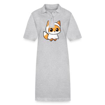 Renard Halloween Drôle Fantôme - Robe polo bio PAIGER Stanley/Stella Femme - noir - Devant