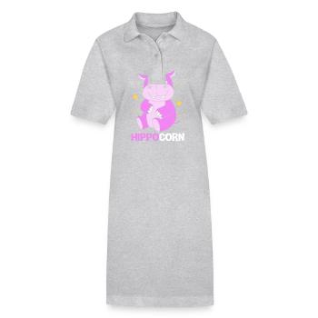 Hippopotamus - Stanley/Stella PAIGER Organic Women’s Polo Dress - black - Front