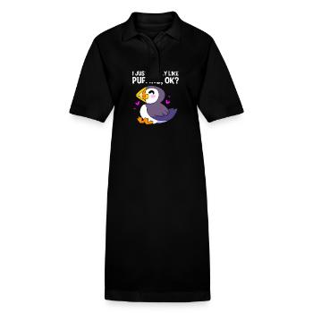 Papageientaucher Puffin - Stanley/Stella Frauen Bio-Polokleid PAIGER - Schwarz - Vorne