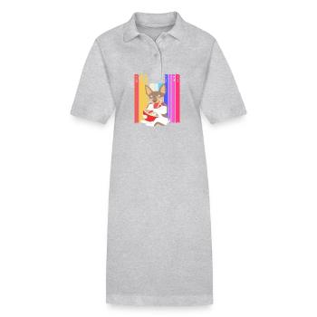 Rat Terrier - Robe polo bio PAIGER Stanley/Stella Femme - noir - Devant