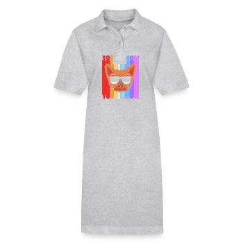 Yorkshire Terrier - Stanley/Stella PAIGER Organic Women’s Polo Dress - black - Front