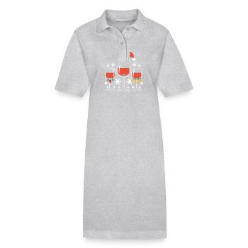 Vin Vin Chaud Verre à Vin Noël - Robe polo bio PAIGER Stanley/Stella Femme - noir - Devant